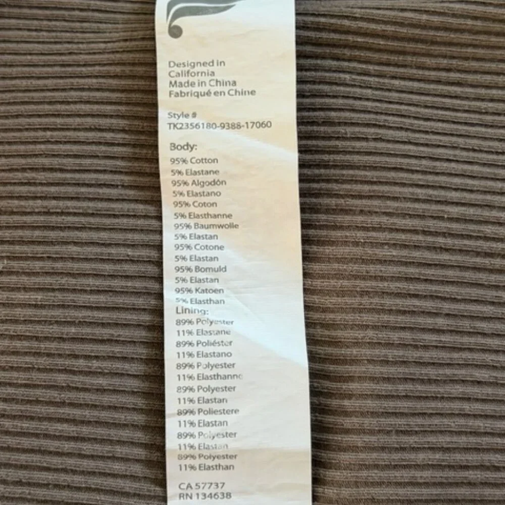 Fabletics High Neck Rib Built-In Bra Tank Desert Shadows Size Extra Large - Picture 10 of 11